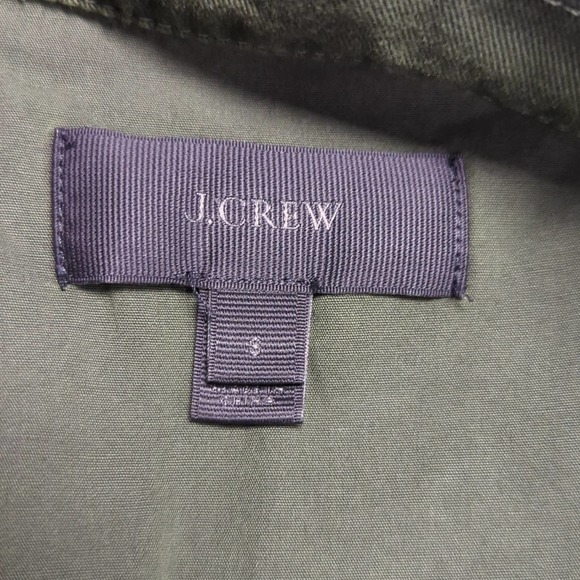 J. Crew Safari Shirt Jacket Small Green Garment Dyed 100% Cotton - Picture 4 of 8